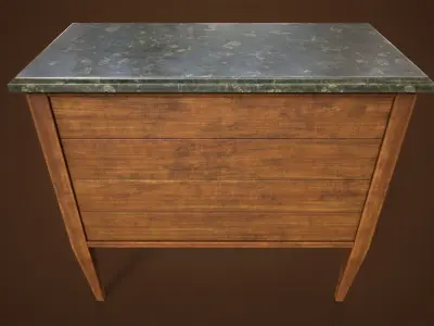 Vintage dresser Low-poly 3D model