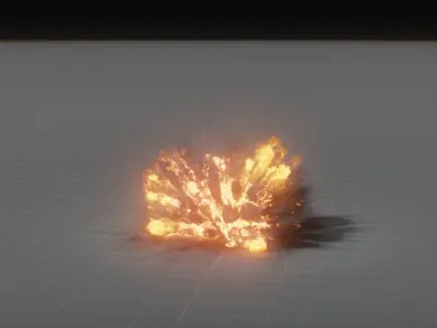 Artillery Grenade Explosion Animation 3D 3D model