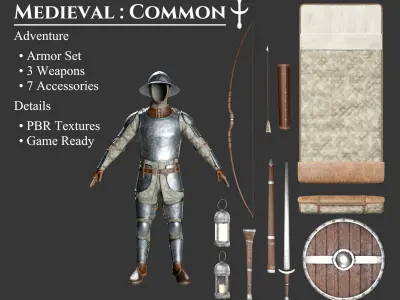 Medieval Collection Common Adventure 3D Model Pack