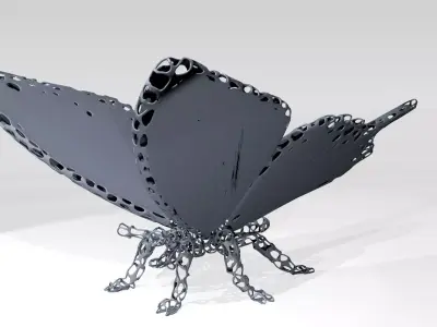 Butterfly Voronoi 3D model