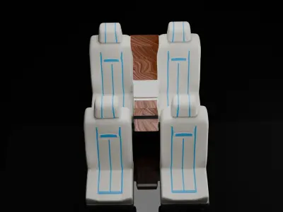 CAR SEATS  Low-poly 3D model