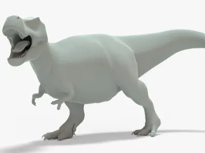 Tyrannosaurus Rex Rigged Basemesh Low-poly 3D model