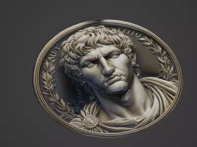 Gaius Marius Medallion 3D print model get