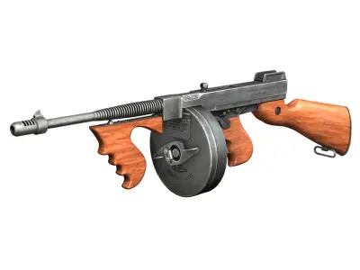 Thompson Model 1928 Submachine Gun 3D model