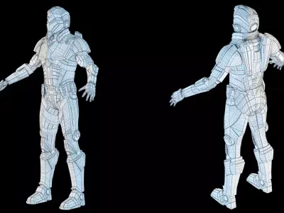 Soldier Futuristic soldier Free 3D model