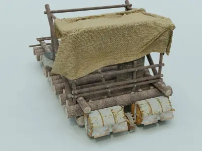 BOAT 1975 Low-poly 3D model
