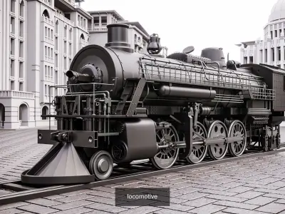 train collection metal wheel 3D Model Pack