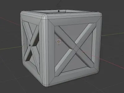 Crate low-poly wooden box Free low-poly 3D model