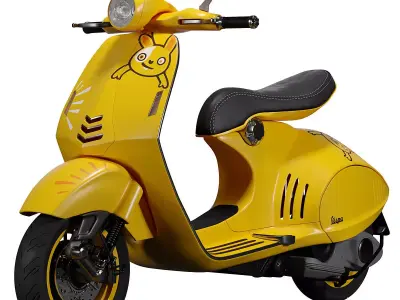 Vespa 946 Yellow  3D model