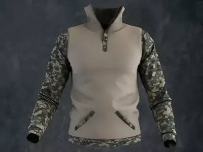 Tactical Uniform Military Shirt Low-poly 3D model