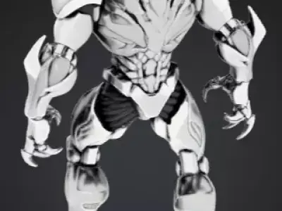 Sentinel Superior Sci-Fi Robot 3D Model  Game Ready Mech PBR  Low-poly 3D model