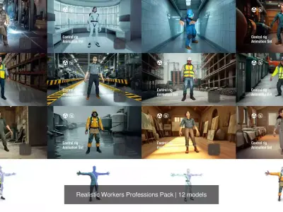 Realistic Workers Professions Pack