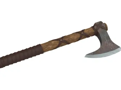 Battle Axe 3D model 12