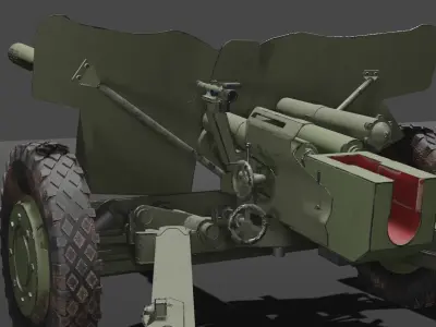 MT-12 Rapier Anti-Tank gun in Ukrainian Camo 3D model