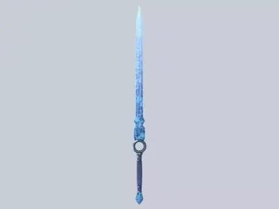 Ice blade Low-poly 3D model