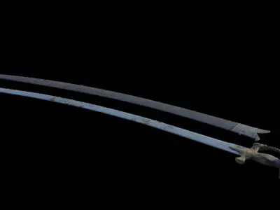 Ancient Indian Sword Low-poly 3D model