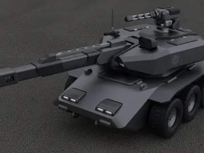 Sci-Fi Tank 3D model