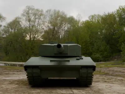 Leopard 2A4 Tank - Low Poly Low-poly 3D model