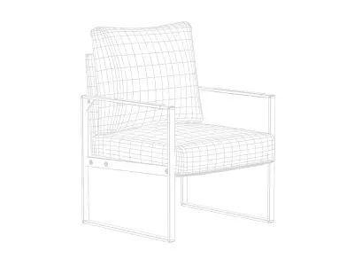 Modern Industrial Leather Armchair - MorisonDesign 4K PBR Low-poly 3D model