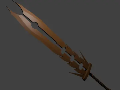 Monster Sword quad blade 3D model