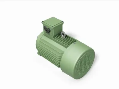 132M B14a IEC electric motor - 3D CAD model 3D model