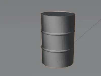 Old Metal Barrel Low-poly Low-poly 3D model