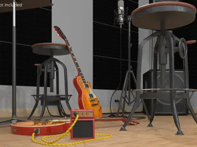  Portable Amplifier Micro with Electric Guitar 