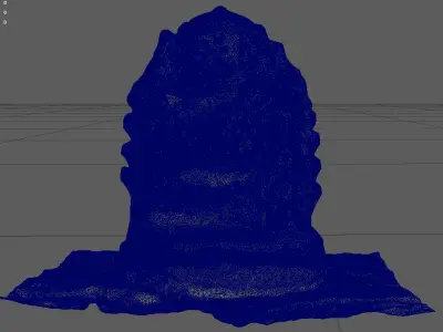 Antique idol of Lord Ganesh 3D model