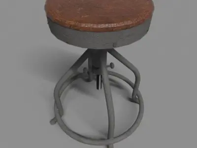 Industrial Bar Chair 3D model