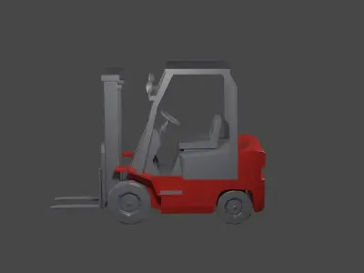 Fork Lift Low-poly 3D model