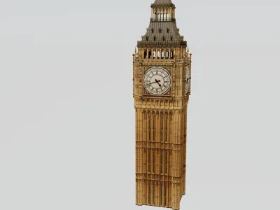 The Big Ben Low-poly 3D model
