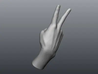 12 Female Hands vol2 3D model purchase