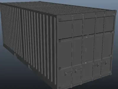 ISO Container Low-poly 3D model