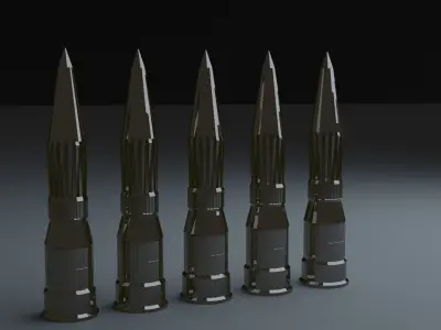 This is a regular noncaliber bullet was made using Blender 3D  3D model