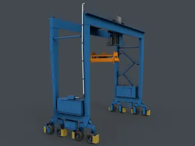 PBR Rubber Tyred Gantry Crane RTG V1 - Multi color Pack