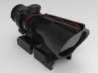 4x Scope Low-poly 3D model purchase