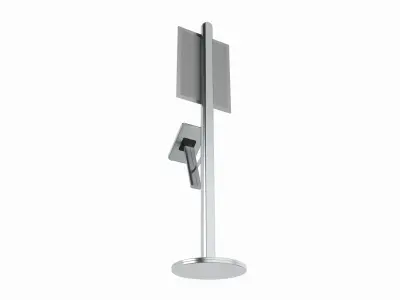 Store exhibition freestanding info tablet holder with poster 3D model