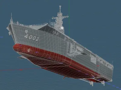 Japan Maritime Self-Defense Force LST-4002 Shimokita update 3D model