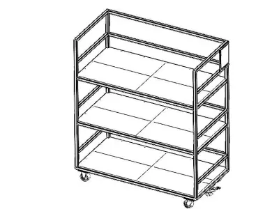 Steel Dory Shelves 3D model