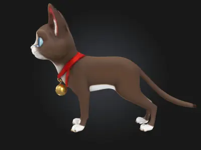 Playful Kitty  Whiskers Wiggles and Wonder 3D model