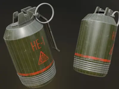 HE-1 Grenade Free low-poly 3D model