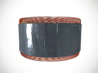 Copper Armature Winding 3D model