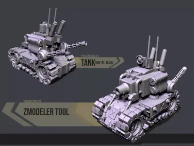 Tank Metal Slug 3D print model