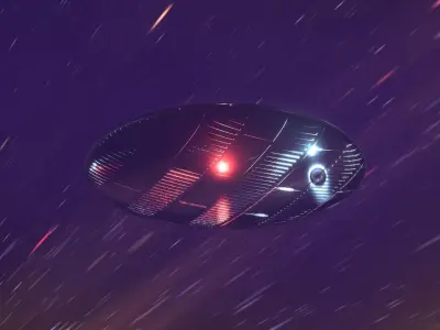 Simple UFO Free low-poly 3D model