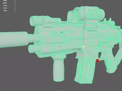 Futuristic Rifle 3D model purchase