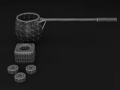 Melting Points of Metals 3D Model Low-poly 3D model