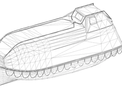 Lifeboat with number 3D model