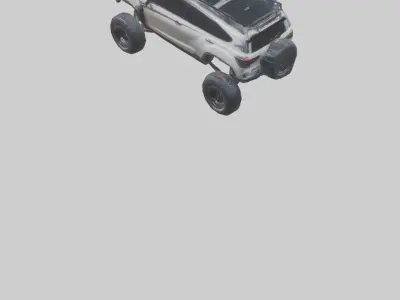 Rally SUV with Custom Suspension model Low-poly 3D model