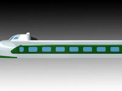 Lunch Plate bullet train 3D print model