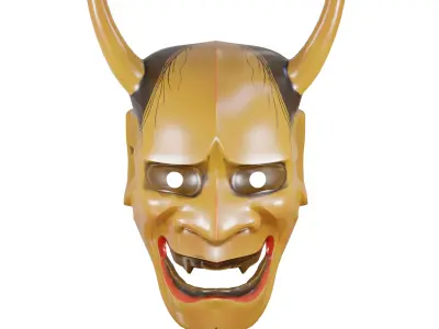 Noh Theatre  Mask Japanese Hannya mask 3D model